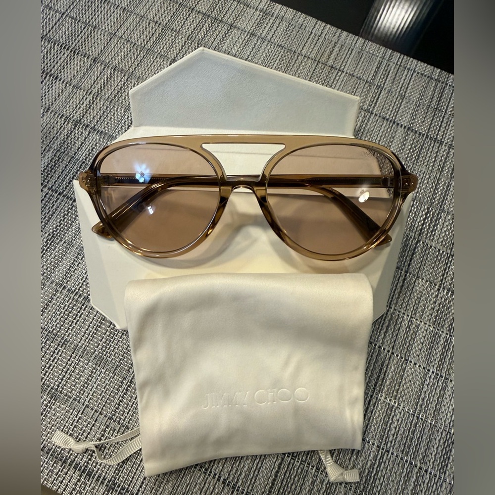 Jimmy Choo Tan Aviator Sunglasses Model 5055u